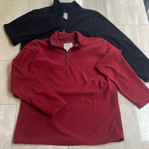 Two EUC St. John's Bay Pullover Half Zip Fleece Tops